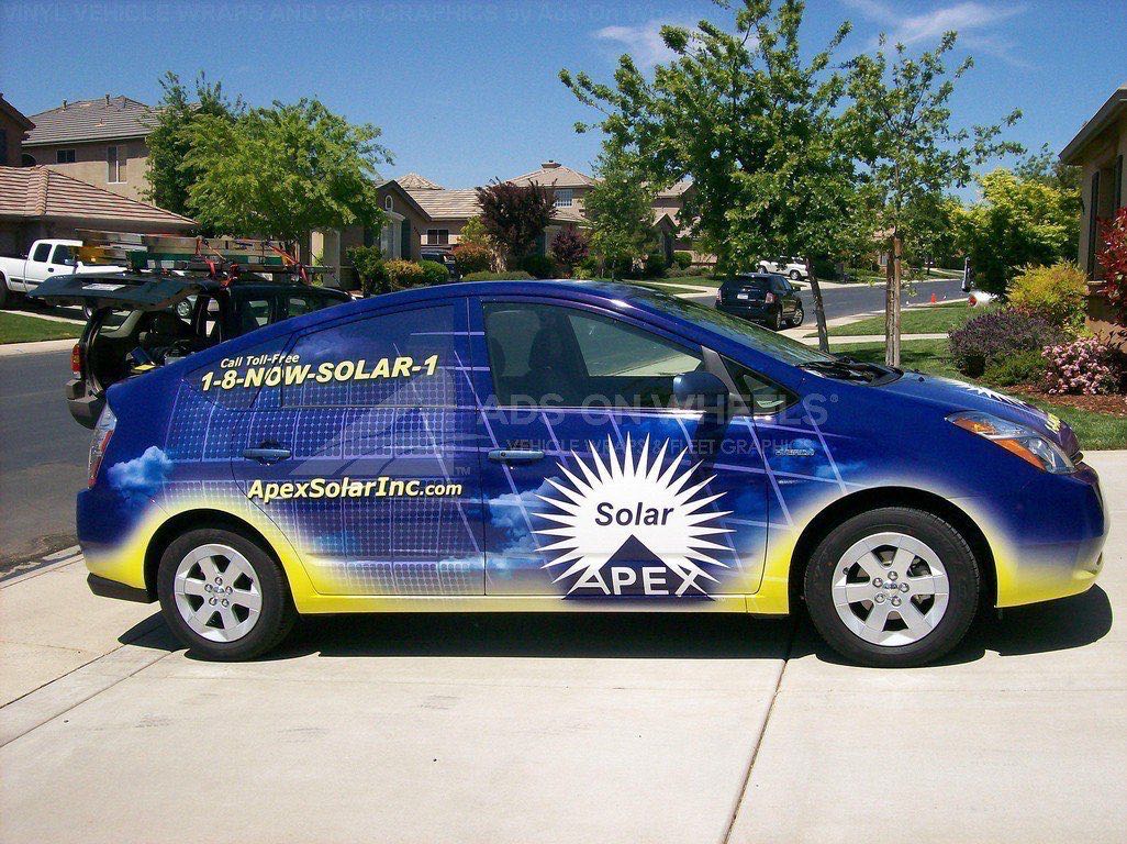 Car Wrap Graphics Solar Sedan APR2