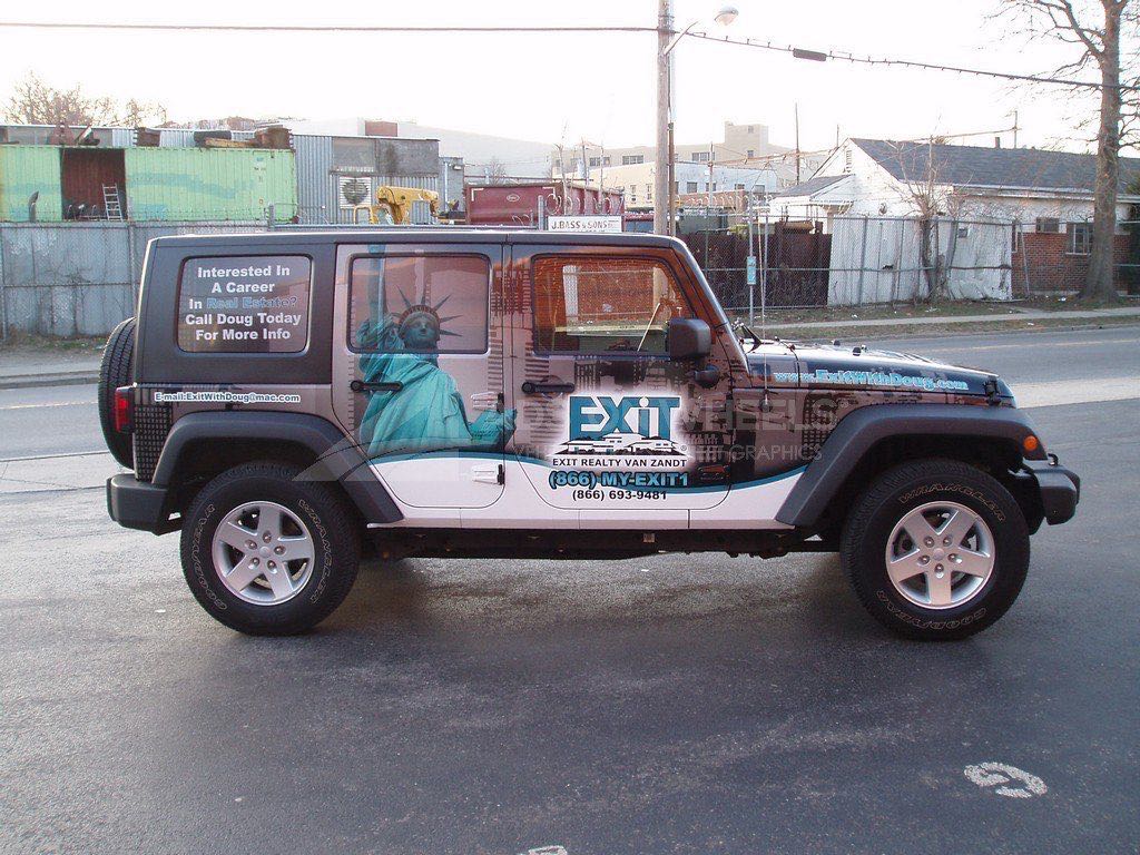Car Wraps SUV Exit Realty Graphics Jeep Wrangler EXTdj