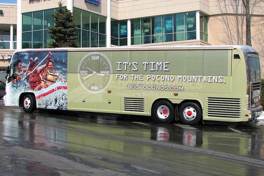 Coach Bus Wrap Graphics PA Poconos
