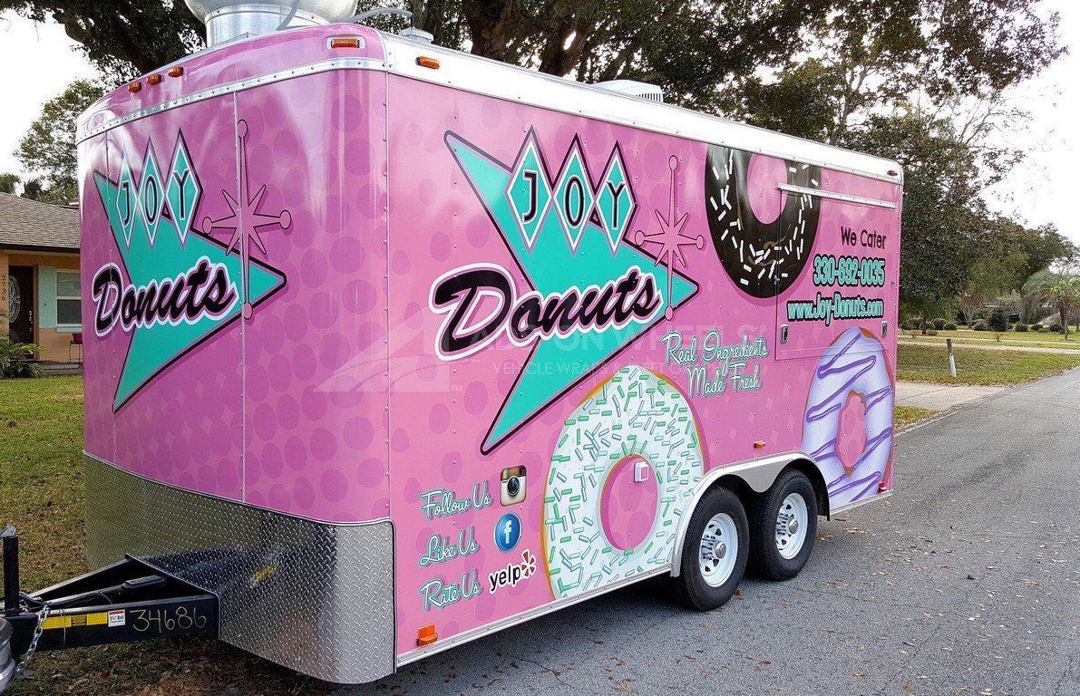 Concession Trailer Wrap Graphics Donuts