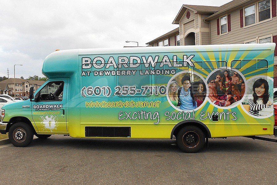 Shuttle Bus Wrap Boardwalk