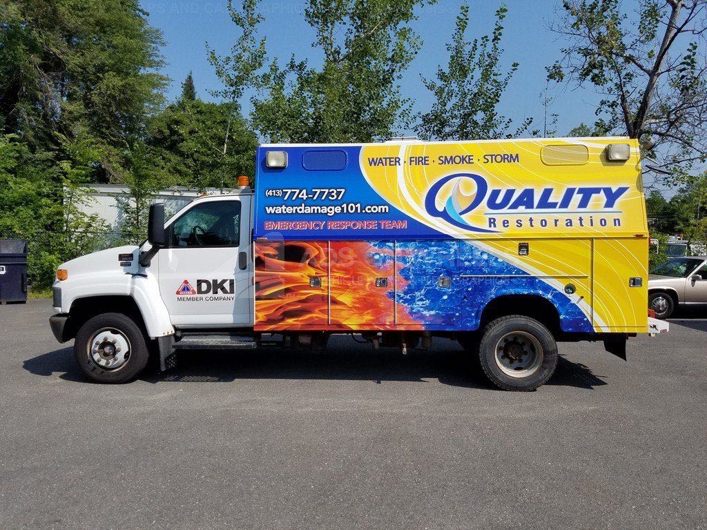 Utility Truck Graphics Wrap Service Body Hvac QRE