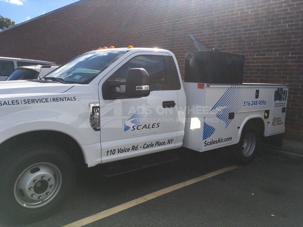Utility Truck Graphics Wrap Service Body Industrial Scales