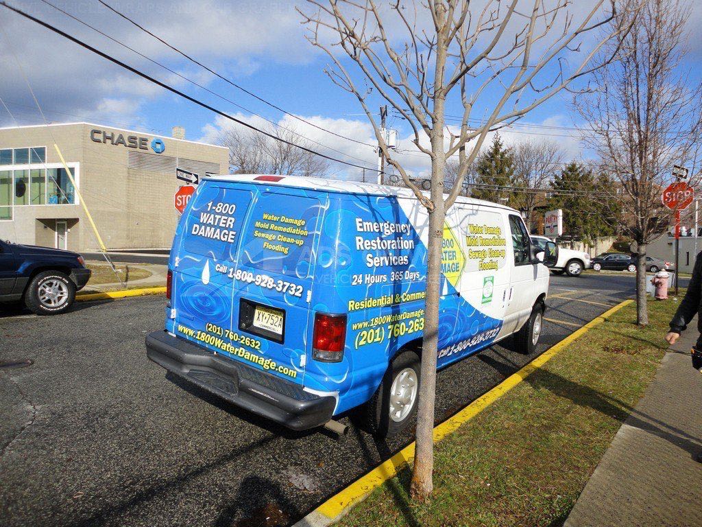 Van Wrap Graphics 800 Water Damage